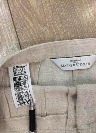 Юбка миди  на пуговицах лен котон  размер 12-14 marks&spencer2 фото