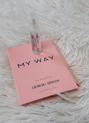 Giorgio armani my way💥оригінал мініатюра пробник mini spray 1,2 мл книжка