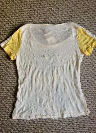 Оригинальная футболка-жатка cream, размер l5 фото