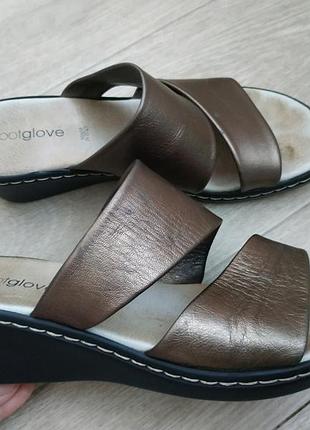 Шлепанцы р.37.5-38 кожа!
