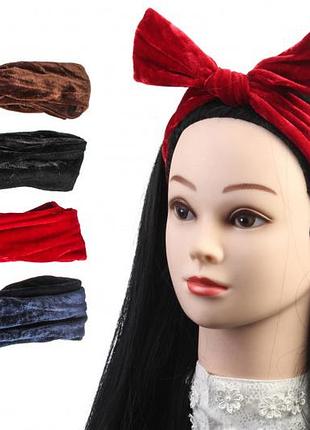 Солоха для волос велюровая цветная (упаковка 12 шт)