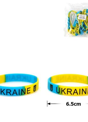Силіконовий браслет 12мм ukraine (упаковка 12 шт)1 фото
