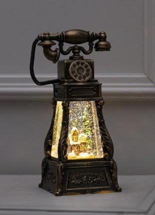 Новогодний фонарь с домом в телефоне (музыкальный)2 фото