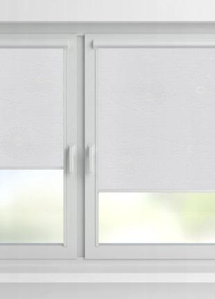 Рулонная штора rolets цветы 2-54281-300 30x170 см закрытого типа п-образная белая