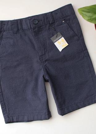 Темно-сині котонові шортики в дрібний горошок primark 5-6 років