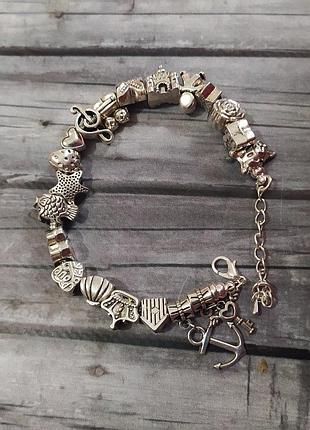 Браслет з шармами метал