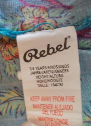 Скидка рубашка 3-4 года, 104 см, rebel, коттон4 фото