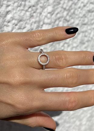 Новое серебряное кольцо "круг любви".  в стиле pandora 16/17 размер2 фото