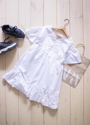 Белое платье zara