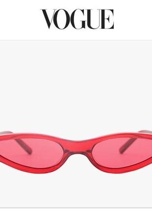Очки в стиле george keburia красные солнцезащитные/имиджевые1 фото