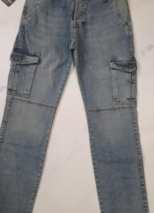 Чоловічі джинси карго з кишенями.3 фото