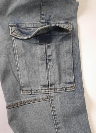 Чоловічі джинси карго з кишенями.9 фото