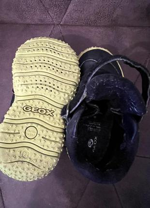 Geox baltic - детские ботинки со вставками на шнуровке и липучках. длина стельки 13,7-14 см6 фото