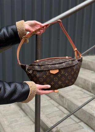 Сумка бананка у стилі louis vuitton discovery bumbag pm brown/camel8 фото