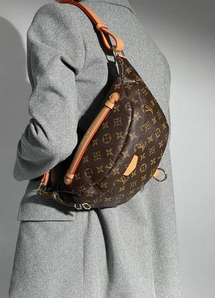 Сумка бананка у стилі louis vuitton discovery bumbag pm brown/camel2 фото