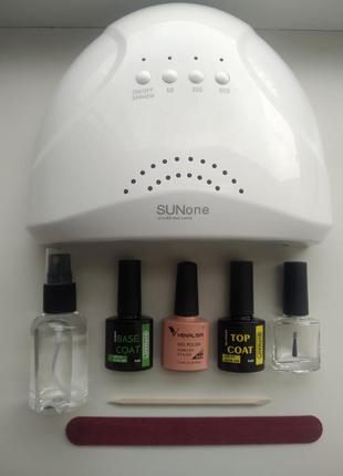 Стартовый набор для маникюра гель лаком с сан лампой
