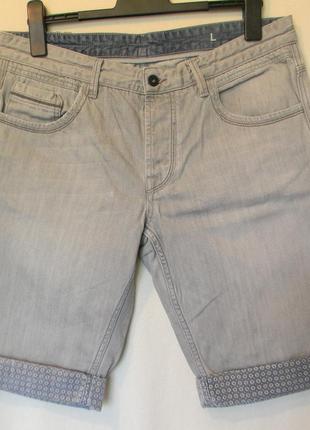 Муж.джинсовые шорты maddison р.l хлопок3 фото
