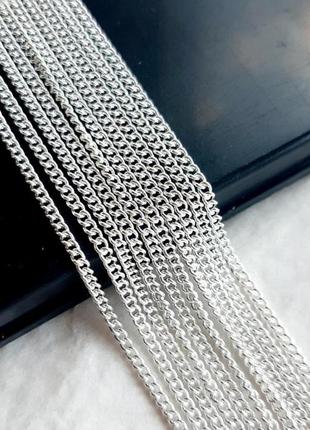 Срібний ланцюжок панцирного плетіння, 925 проба, 56 см8 фото