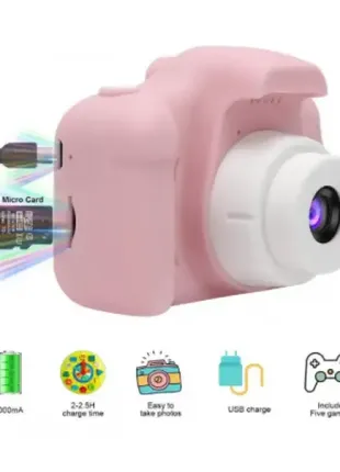 Дитячий цифровий фотоапарат summer vacation smart kids camera pink5 фото