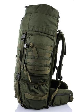 Тактический каркасный походный рюкзак over earth (модель 625) 80 литров олива