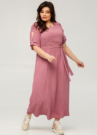 Плаття літнє крепове з кишенями