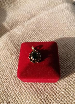 Подвеска серебро, с позолотой, вставка гранаты піропы. новый.