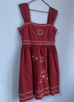 Бавовняна сукня з вишивкою1 фото