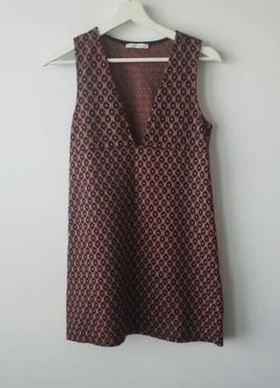 Красивое сарафан платье zara в геометрический принт.1 фото