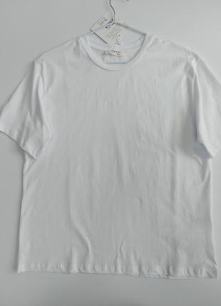 Белая базовая однотонная футболка4 фото