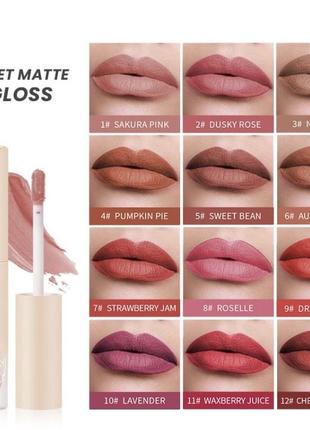 Матовий блиск для губ imagic hereiam velvet matte lipgloss 4 мл1 фото