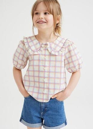 Праздничная красивая блузка для девочки h&amp;m сша состав 100% хлопок4 фото