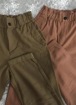 Брюки брюки на резинке прямого кроя pull & bear
