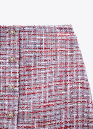 Твидовая юбка zara, размер м в наличии2 фото