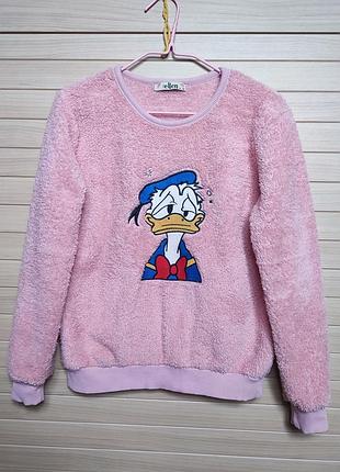 Тепла меховушка кофта пайта disney дональд дак 🍁 40-42рр