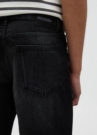 Мужские черные джинсовые шорты pull&bear, 46р, испания4 фото