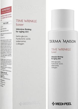 Антивіковий тонер з колагеном і пептидами medi-peel derma maison time wrinkle derma toner 250 мл