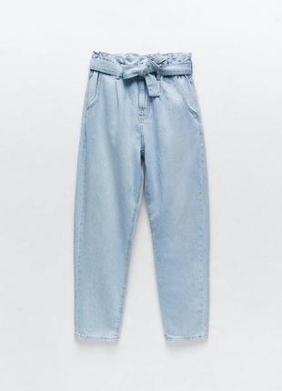 Джинсы baggy с поясом от zara, 36р, оригинал2 фото