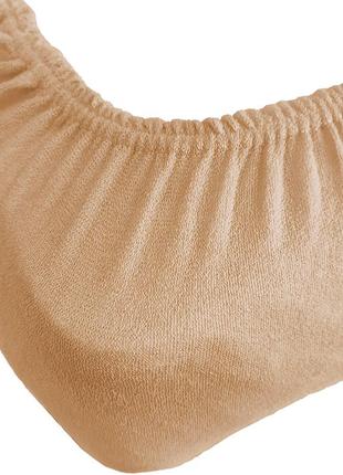 Простыни на резинке 180х200 махра турция, простынь махровая большая двуспальная серый