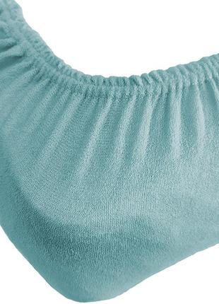 Простыни на резинке 180х200 махра турция, простынь махровая большая двуспальная серый