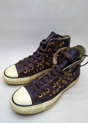 Кеды хайтопы кожаные converse 36,5р8 фото