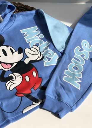 H&amp;m костюм 1-1,5 года 86 см брюки джоггеры кофта худи с капюшоном disney mickey mouse1 фото