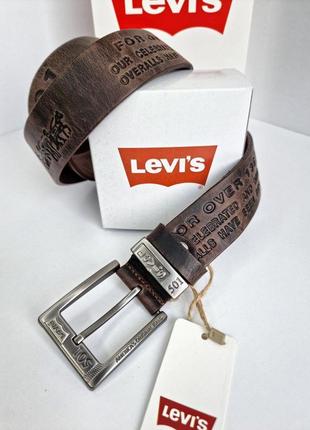 Ремень коричневый levi's 5012 фото