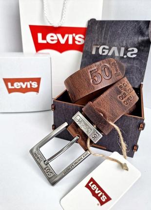 Ремень коричневый levi's 5014 фото