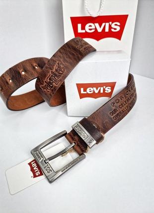 Ремінь коричневий levi's 5011 фото