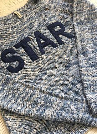 Блакитний стильний светр світшот stradivarius star s3 фото