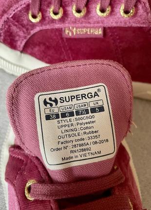 Superga. женские велюровые кеды6 фото