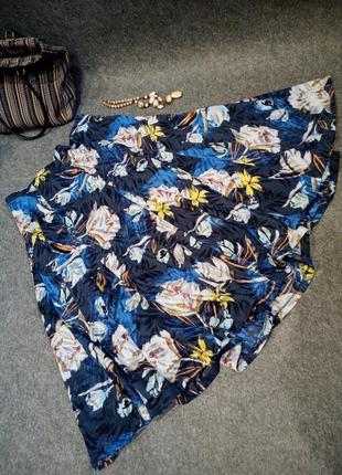 Женская расклешенная пышная цветная трикотажная юбка на подкладке 50-52 размера2 фото