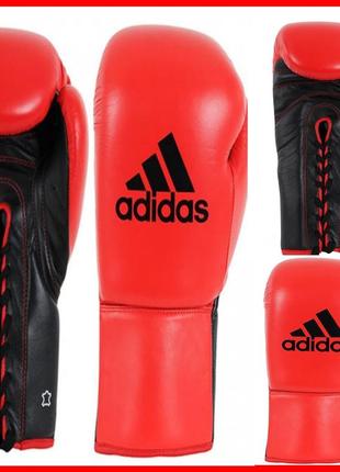 Боксерские перчатки adidas kombat boxing glove тренировочные кожанные перчатки 8 oz
