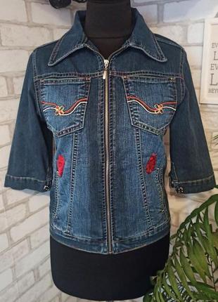 Джинсовий жакет джинсова куртка розмір 44-46