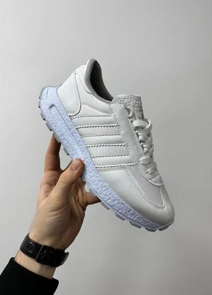 🔆🔅 adidas sneakers boost white  белые eva пена выступающая пятка подошва6 фото
